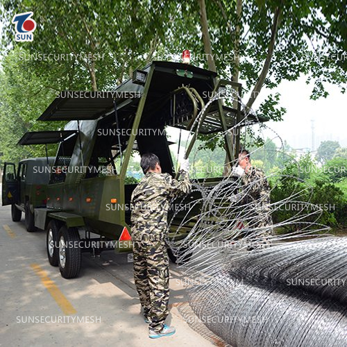 Military System rapid deploy mobile barrier